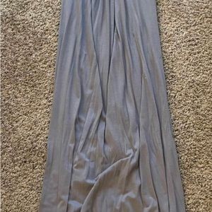 Long gray dress with beautiful beading